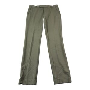 Anthony Thomas Melillo ATM Green Performance Mens Cuff Workwear Chino 34 NWT